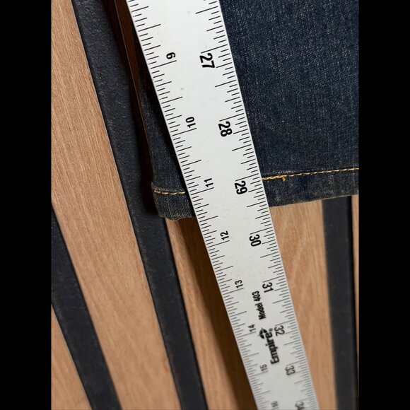 Levis 519 Jeans 3 Womens Blue Low Rise Flare y2k Denim Stretch Dark Wash - Picture 5 of 9